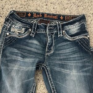 Rock Revival Distressed Indigo Jeans